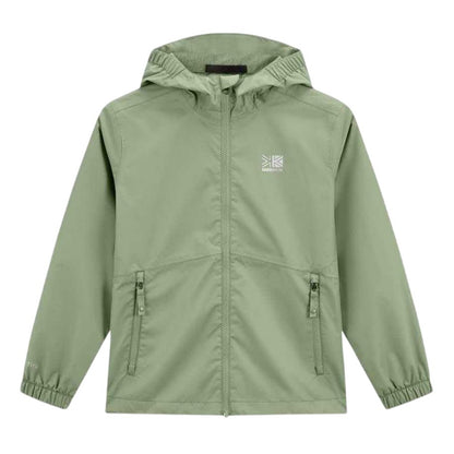 Khaki Green - Front - Karrimor Childrens-Kids Sierra Hooded Waterproof Jacket