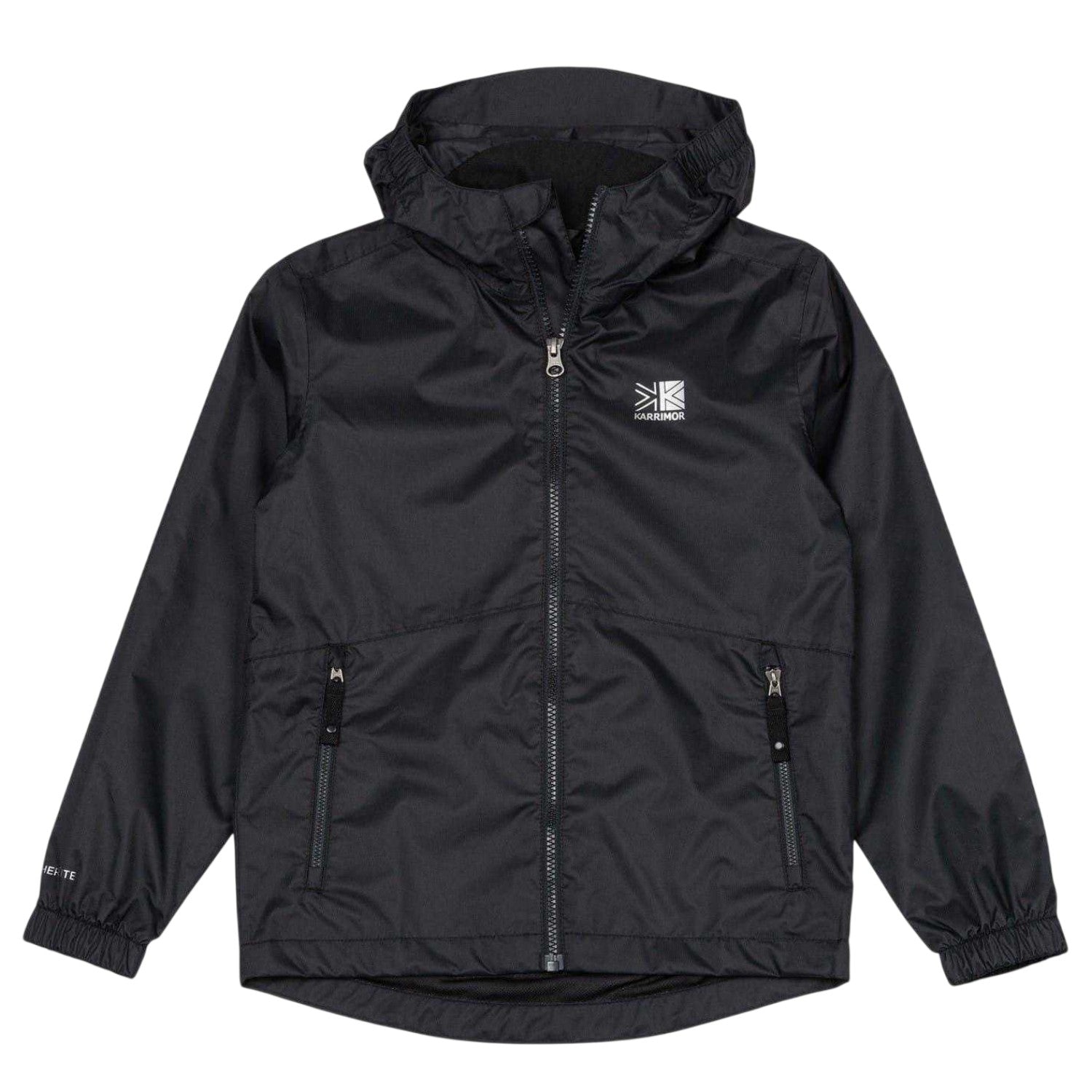 Black - Front - Karrimor Childrens-Kids Sierra Hooded Waterproof Jacket