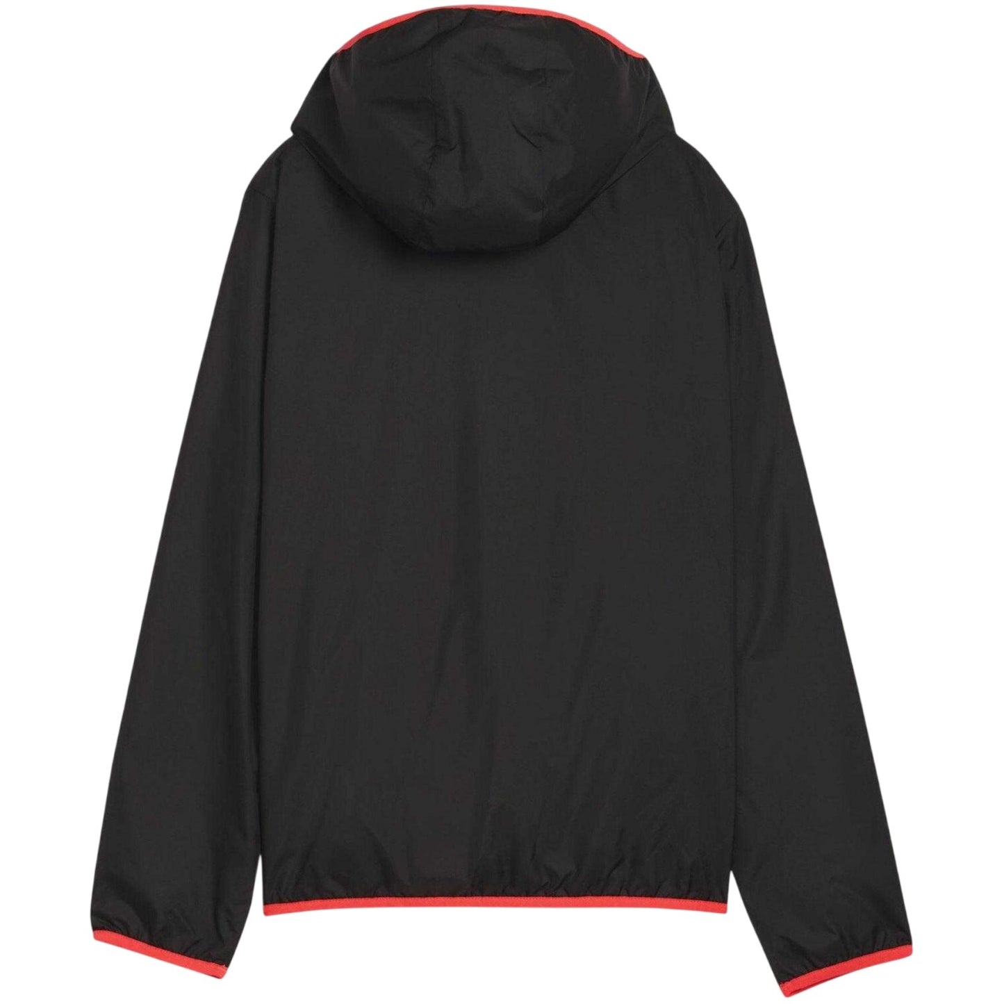 Black-Orange - Back - Puma Childrens-Kids Lightweight Windbreaker