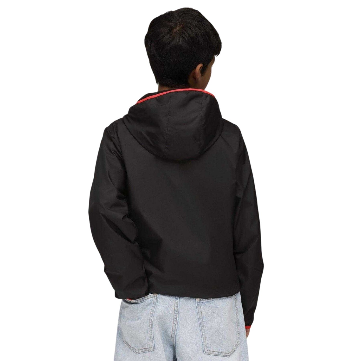 Black-Orange - Lifestyle - Puma Childrens-Kids Lightweight Windbreaker