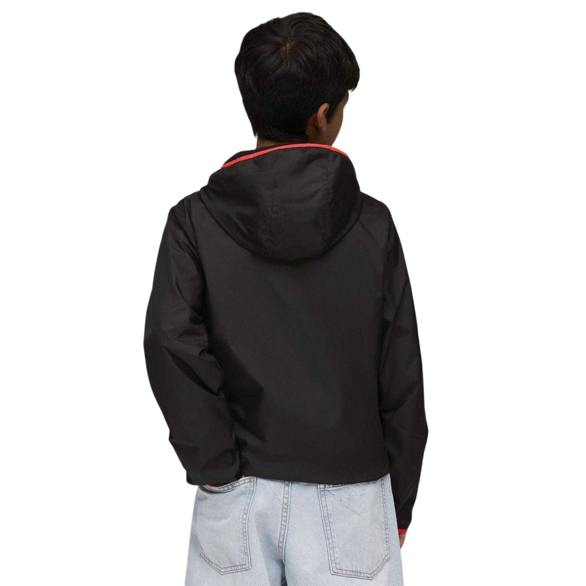 Black-Orange - Lifestyle - Puma Childrens-Kids Lightweight Windbreaker