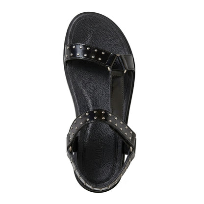Black - Back - Where´s That From Womens-Ladies Studded Platform Sandals