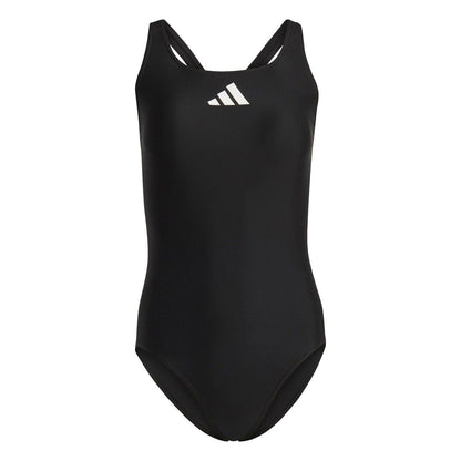 Black - Front - Adidas Womens-Ladies Logo One Piece Swimsuit