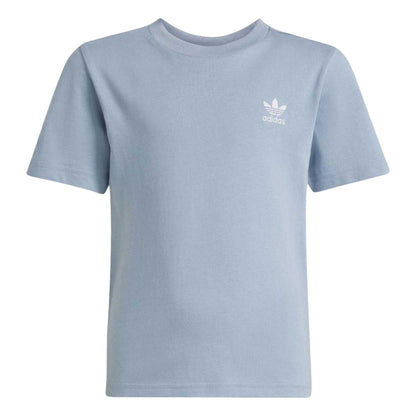 Blue - Back - Adidas Childrens-Kids Logo Cotton T-Shirt & Shorts Set