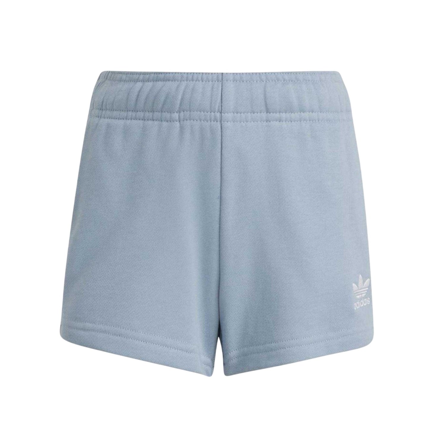 Blue - Side - Adidas Childrens-Kids Logo Cotton T-Shirt & Shorts Set