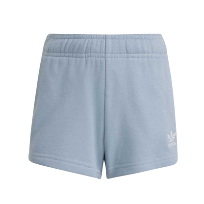 Blue - Side - Adidas Childrens-Kids Logo Cotton T-Shirt & Shorts Set