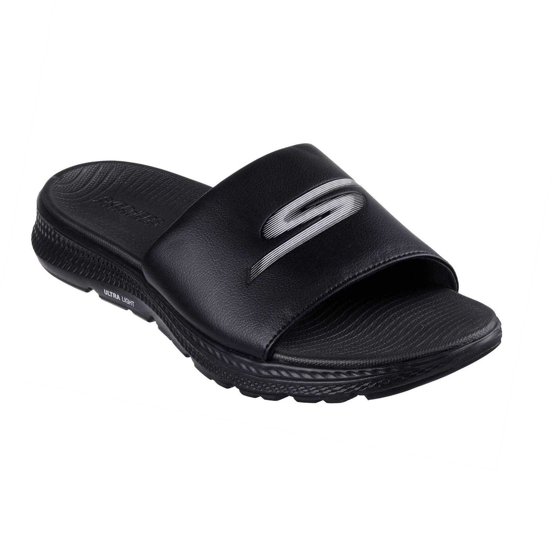Black - Pack Shot - Skechers Mens Go Run Consistent Sliders