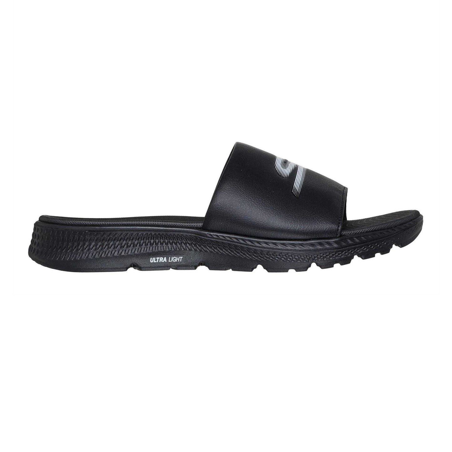Black - Front - Skechers Mens Go Run Consistent Sliders