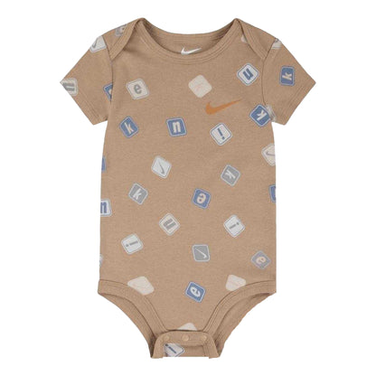 Grey Heather - Side - Nike Baby All-Over Print Bodysuit Set