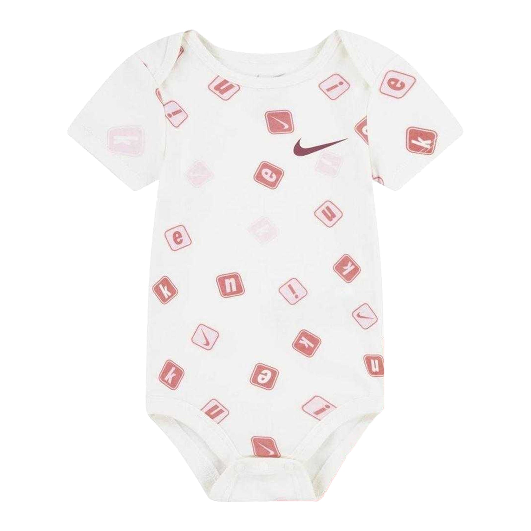 Red - Side - Nike Baby All-Over Print Bodysuit Set
