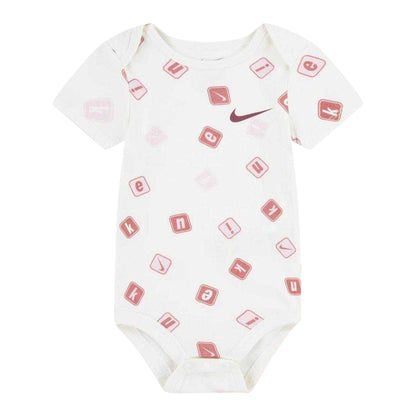 Red - Side - Nike Baby All-Over Print Bodysuit Set