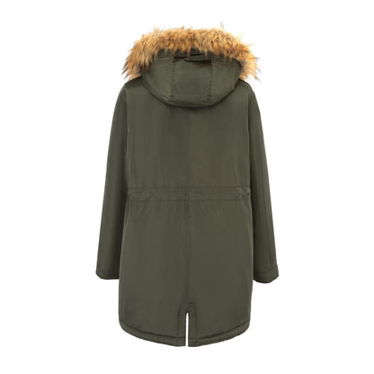 Khaki Green - Back - Miso Womens-Ladies Hooded Full Zip Parka