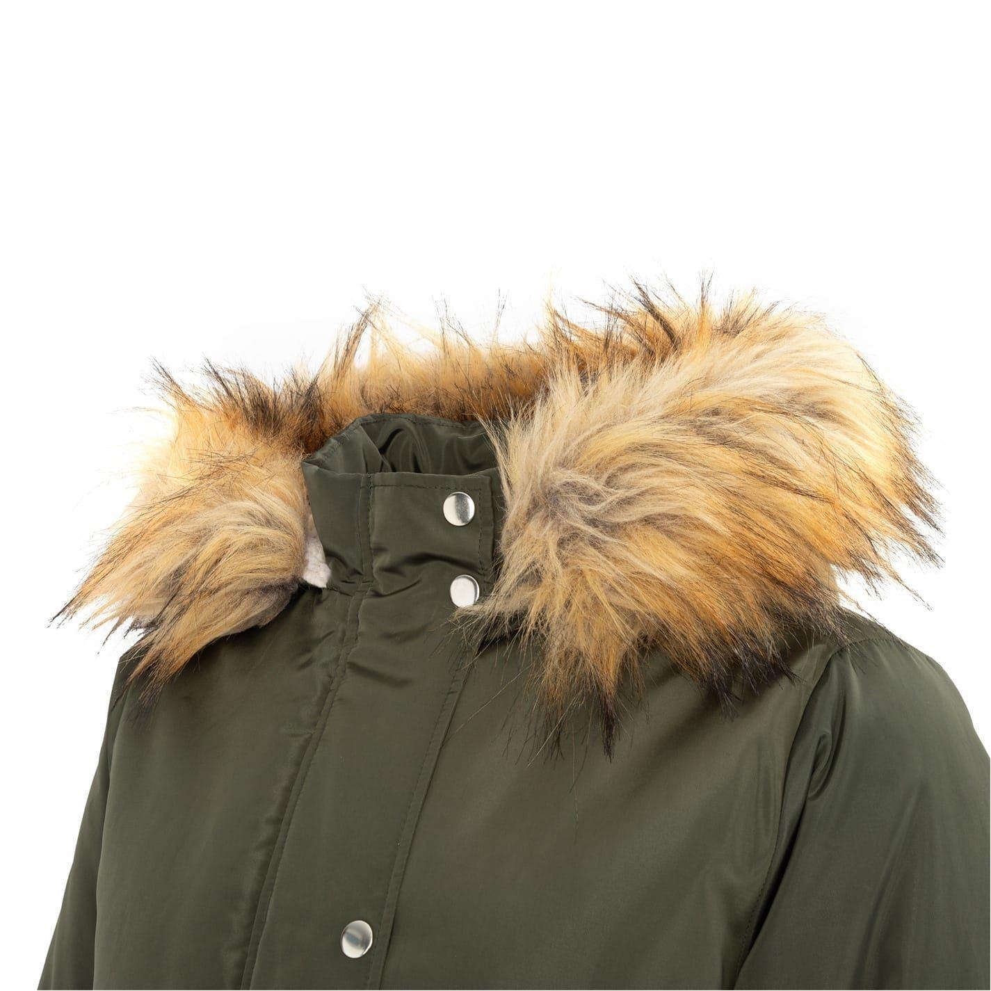 Khaki Green - Lifestyle - Miso Womens-Ladies Hooded Full Zip Parka