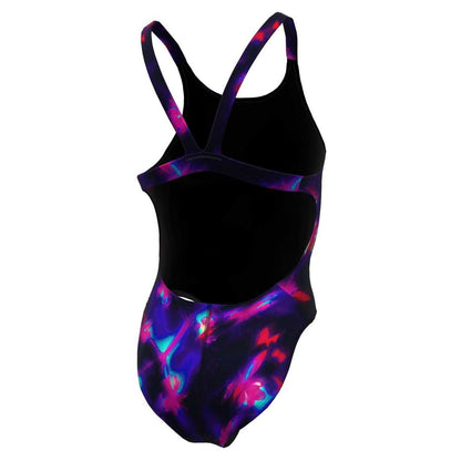 Black - Back - Nike Womens-Ladies Floral Pattern One Piece Swimsuit