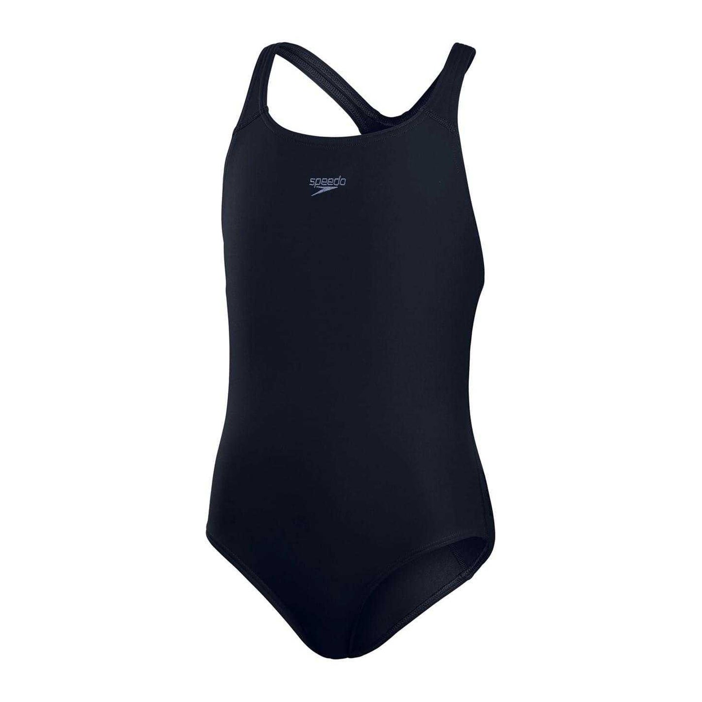 True Navy - Front - Speedo Girls Endurance+ Medalist One Piece Swimsuit