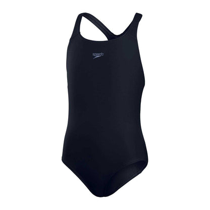 True Navy - Front - Speedo Girls Endurance+ Medalist One Piece Swimsuit