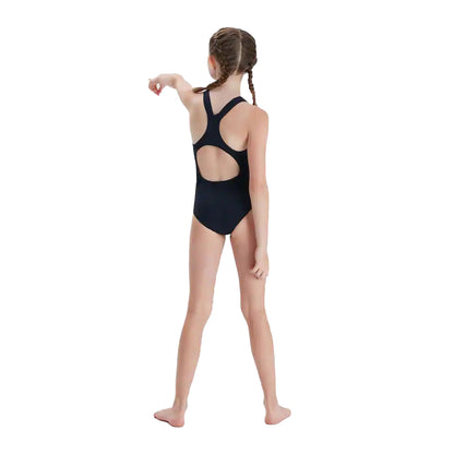 True Navy - Back - Speedo Girls Endurance+ Medalist One Piece Swimsuit