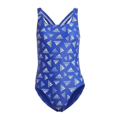 Blue-White - Front - Adidas Womens-Ladies Sportswear One Piece Swimsuit