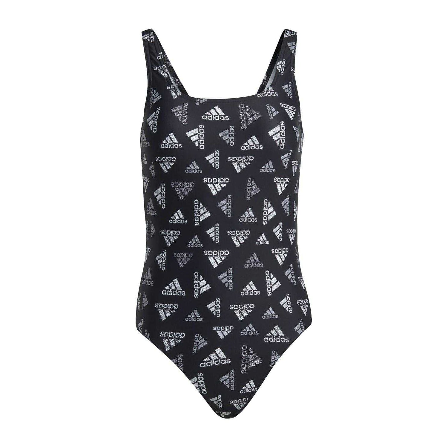 Black-White - Front - Adidas Womens-Ladies Sportswear One Piece Swimsuit
