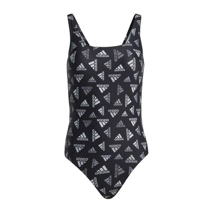 Black-White - Front - Adidas Womens-Ladies Sportswear One Piece Swimsuit