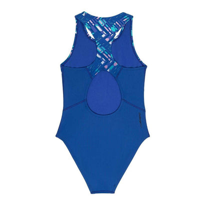 Purple-Pink - Back - Slazenger Girls One Piece Swimsuit