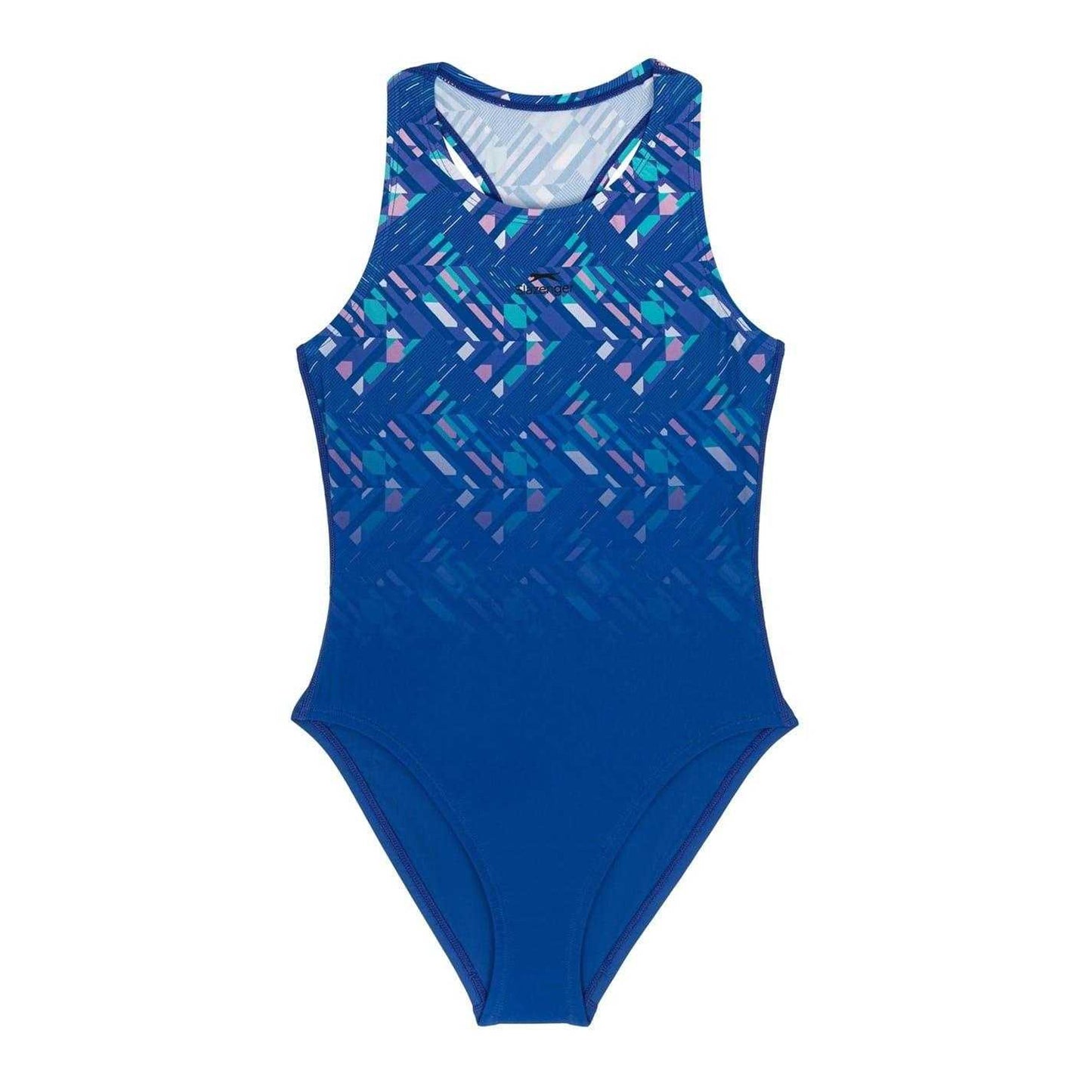 Purple-Pink - Front - Slazenger Girls One Piece Swimsuit