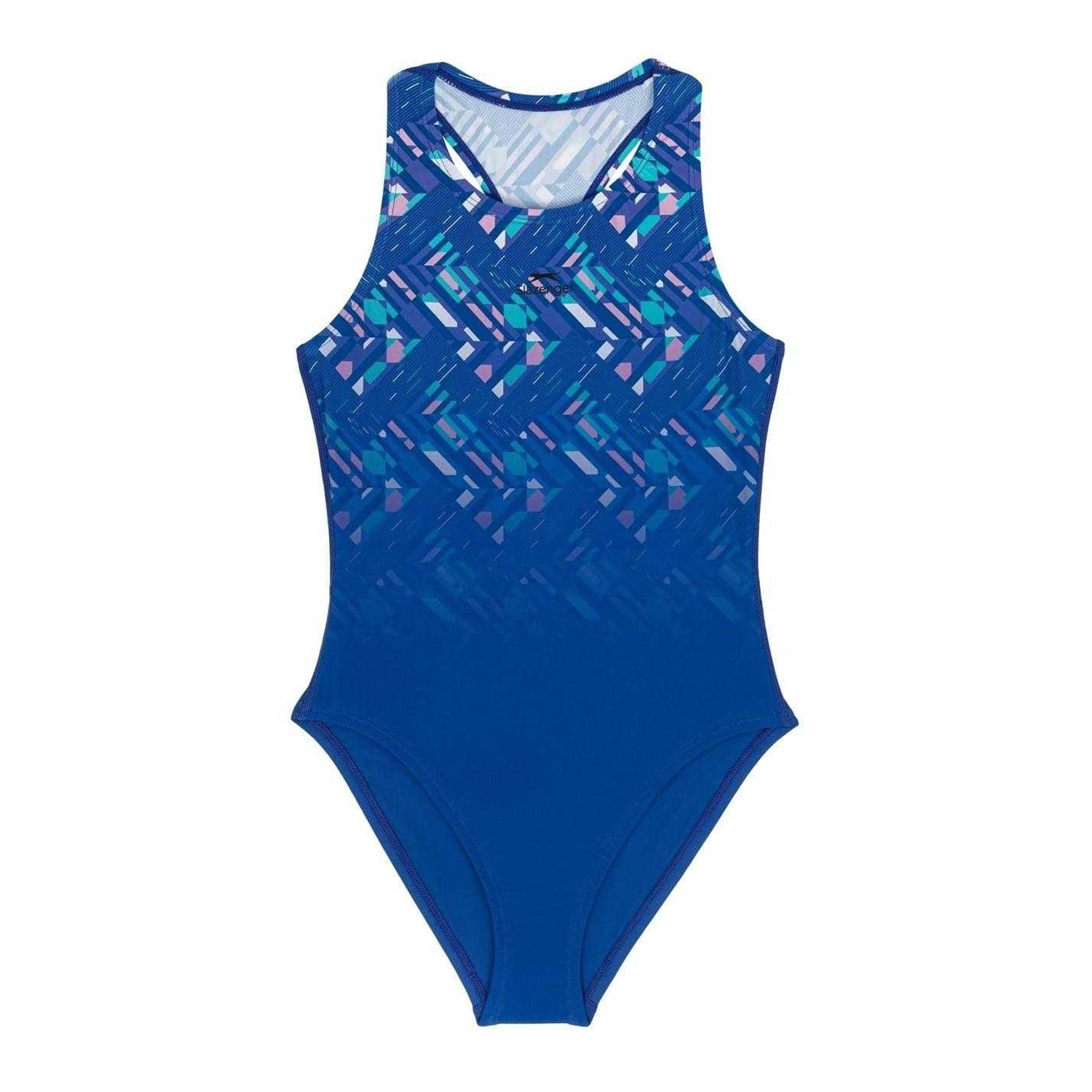 Purple-Pink - Front - Slazenger Girls One Piece Swimsuit