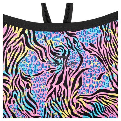 Swimming Pool - Side - Slazenger Girls Animal Print One Piece Swimsuit