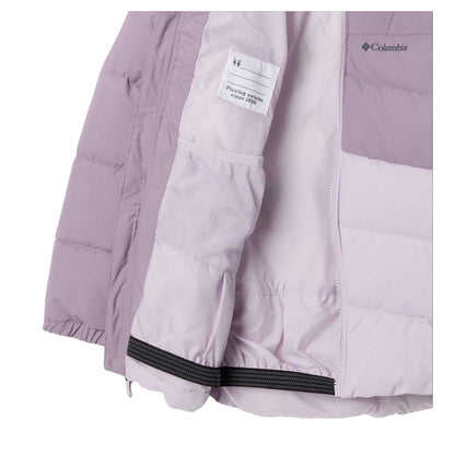 Purple - Side - Columbia Childrens-Kids Arctic Colour Block Puffer Jacket