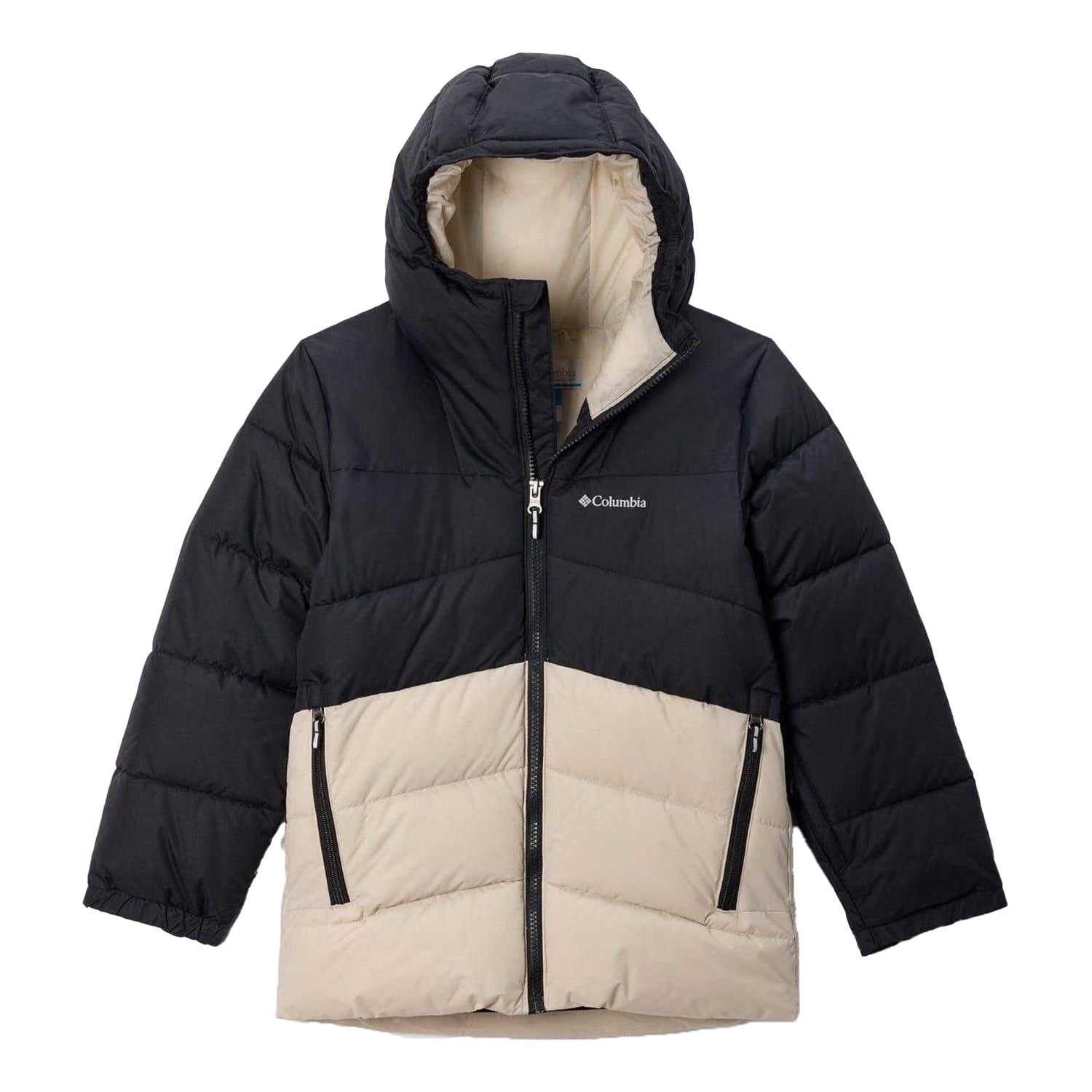 Black - Front - Columbia Childrens-Kids Arctic Colour Block Puffer Jacket
