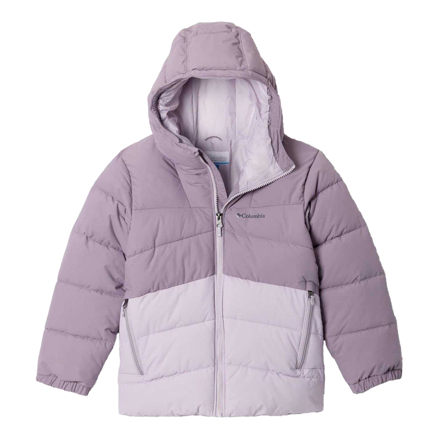 Purple - Front - Columbia Childrens-Kids Arctic Colour Block Puffer Jacket