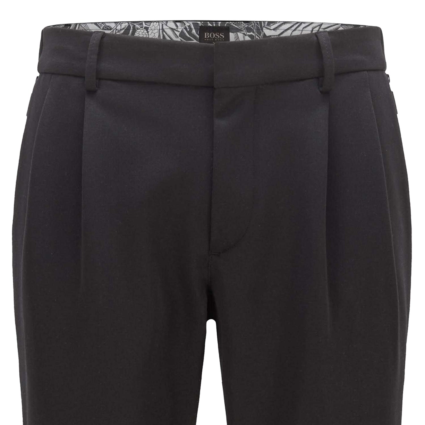 Black - Lifestyle - Hugo Boss Mens Keen Double Pleat Trousers