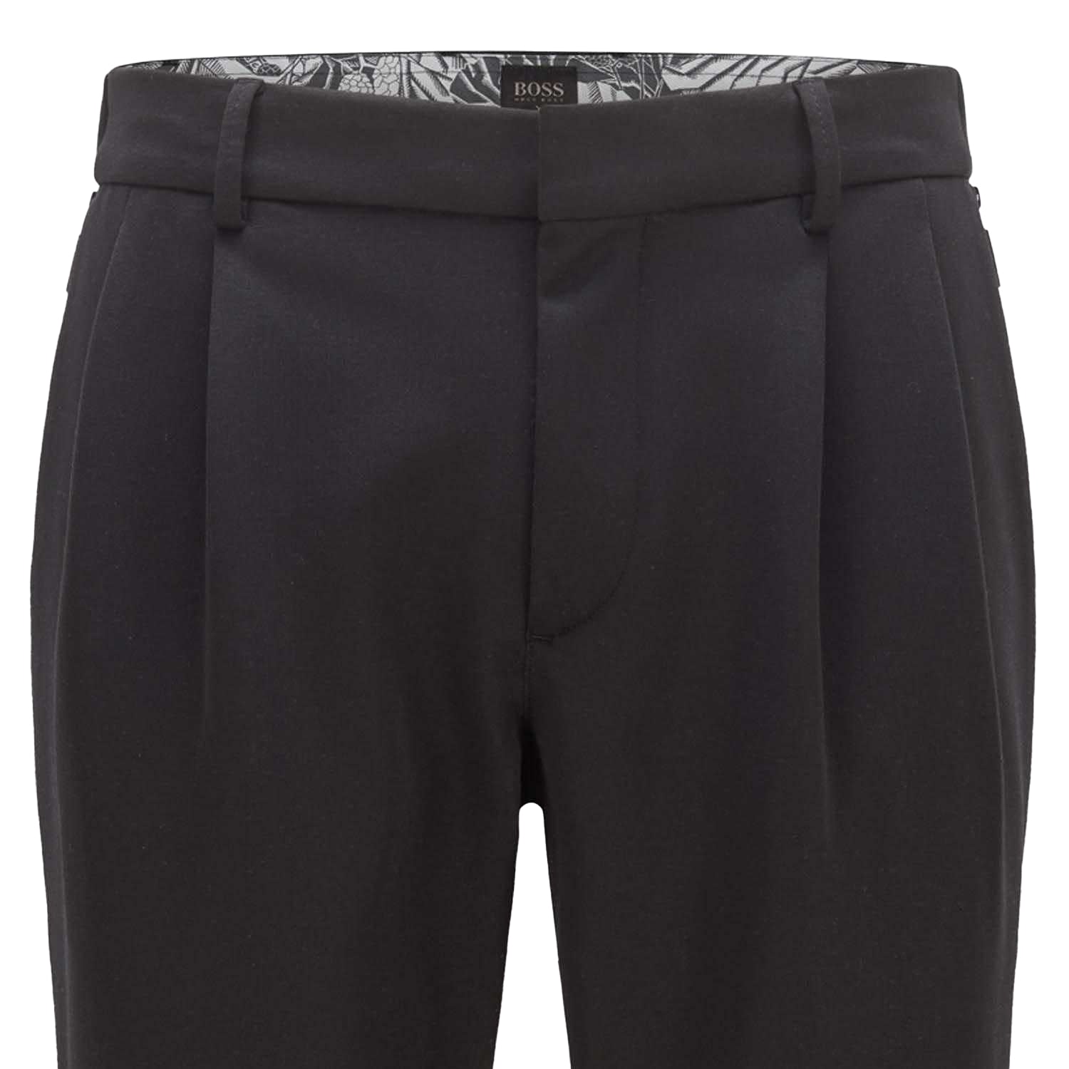 Black - Lifestyle - Hugo Boss Mens Keen Double Pleat Trousers