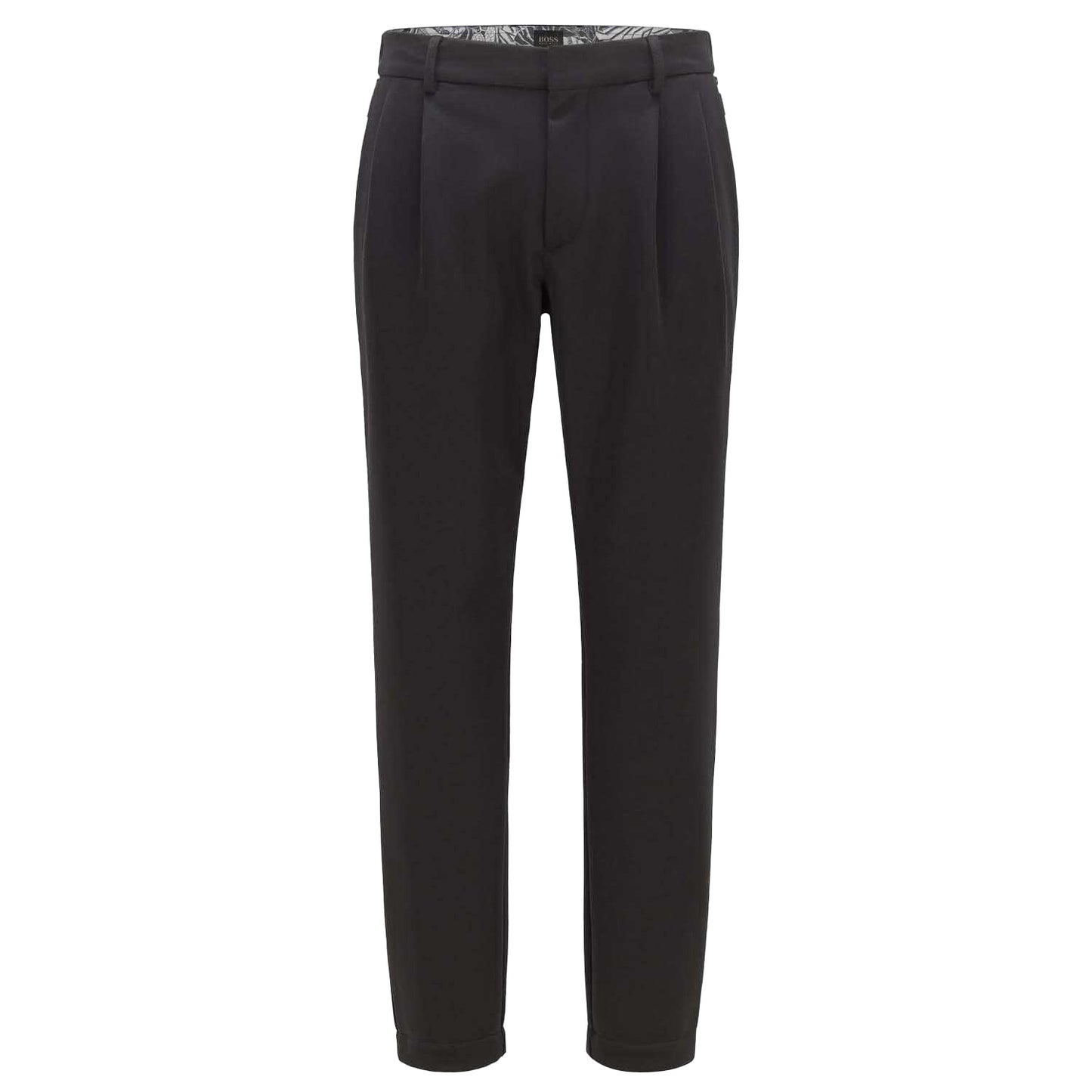 Black - Front - Hugo Boss Mens Keen Double Pleat Trousers