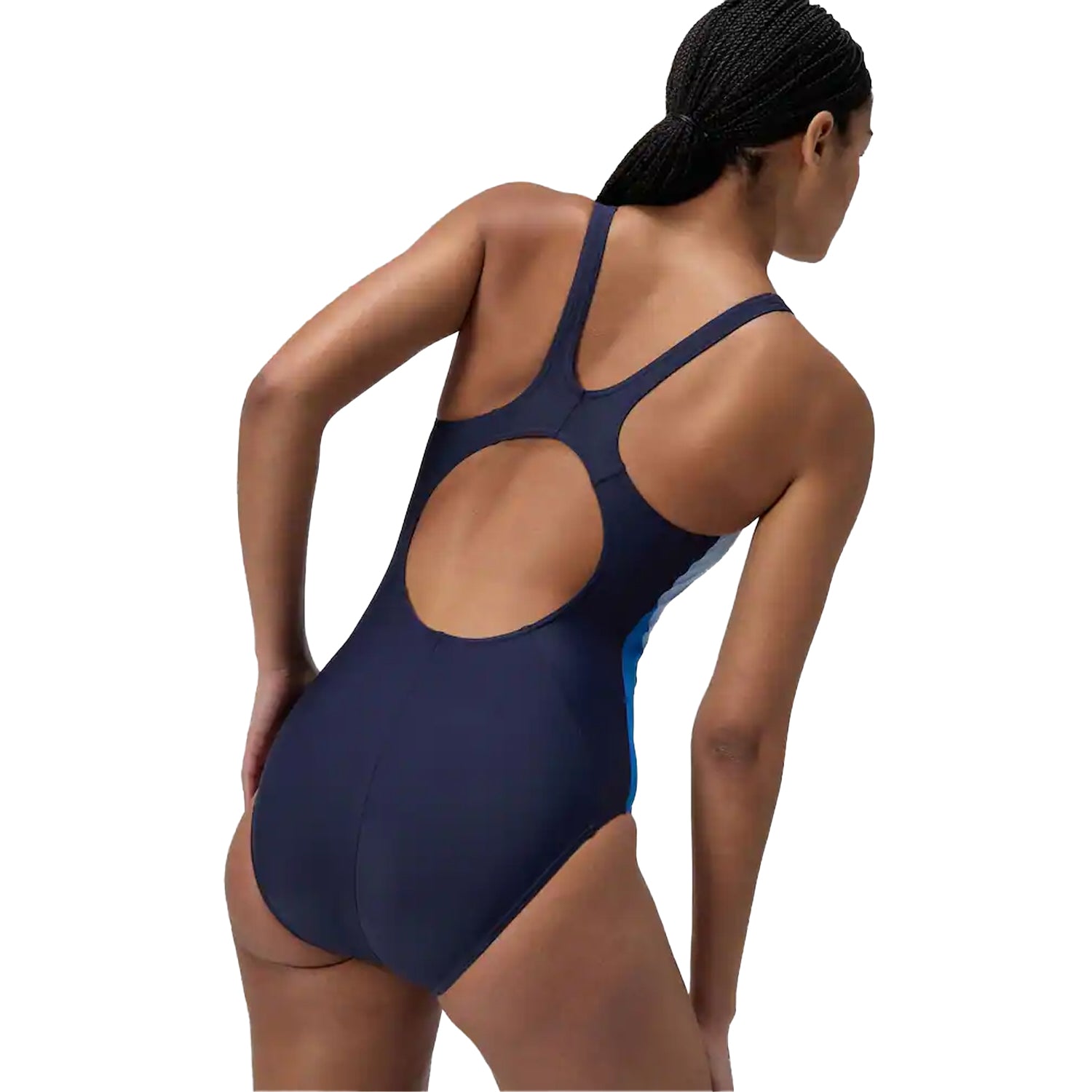 Lagoon Blue - Back - Speedo Womens-Ladies Colour Block One Piece Swimsuit