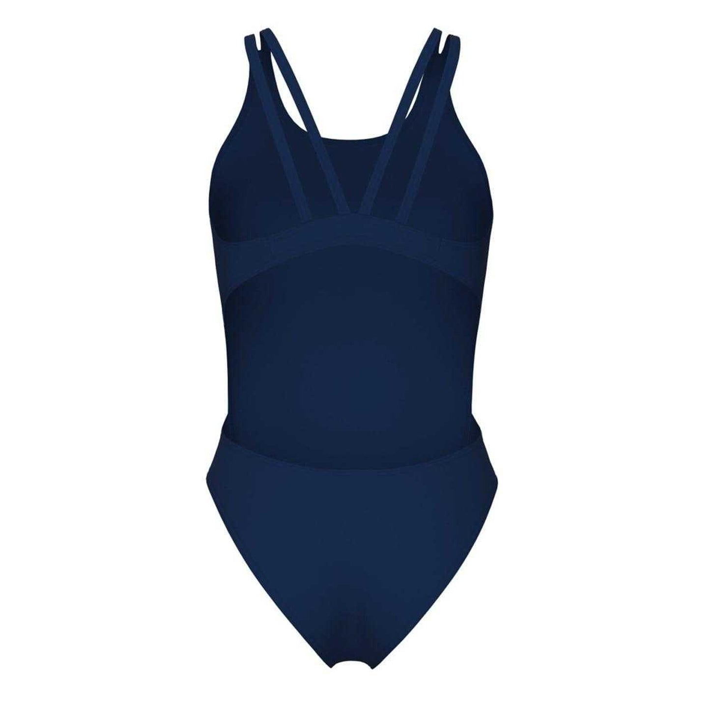 Navy-White - Back - Arena Womens-Ladies Tech One Piece Swimsuit