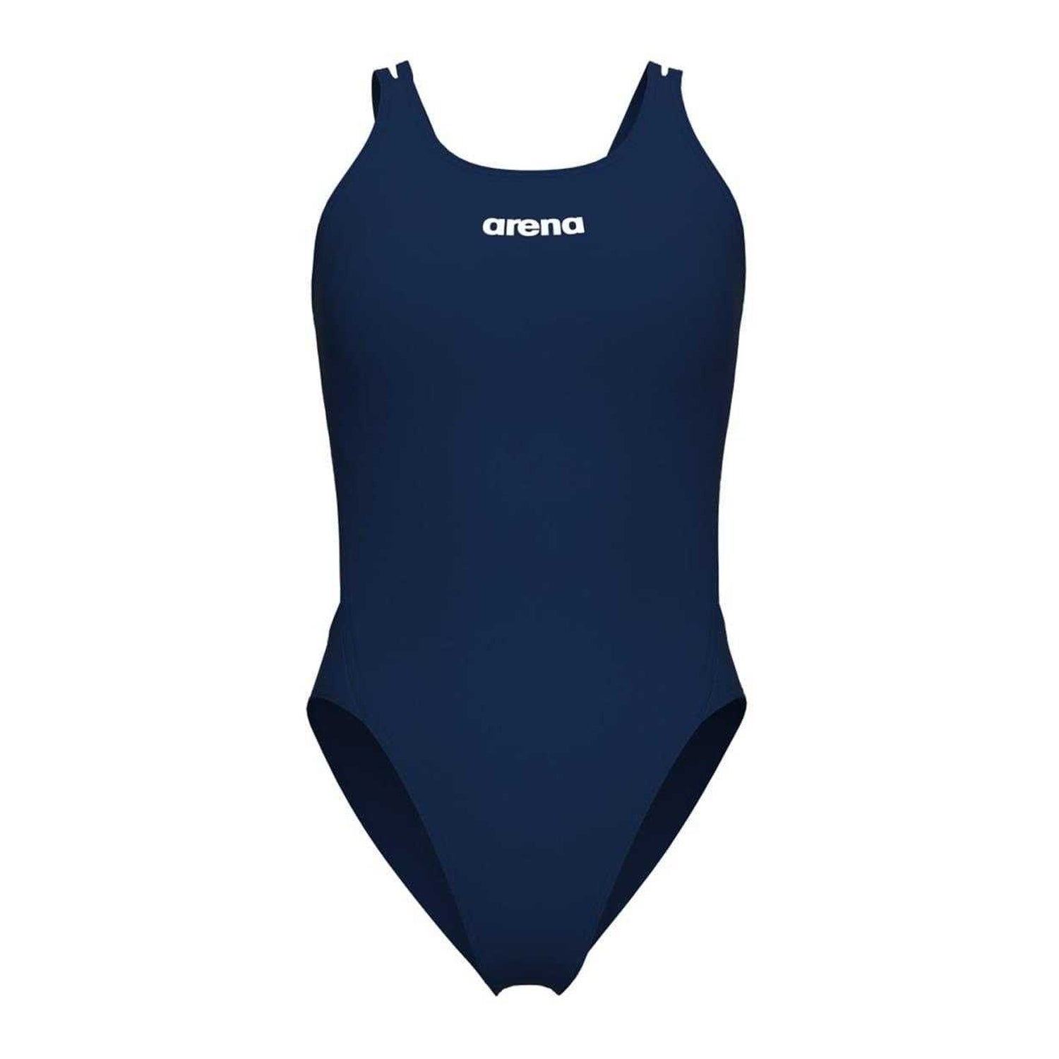 Navy-White - Front - Arena Womens-Ladies Tech One Piece Swimsuit