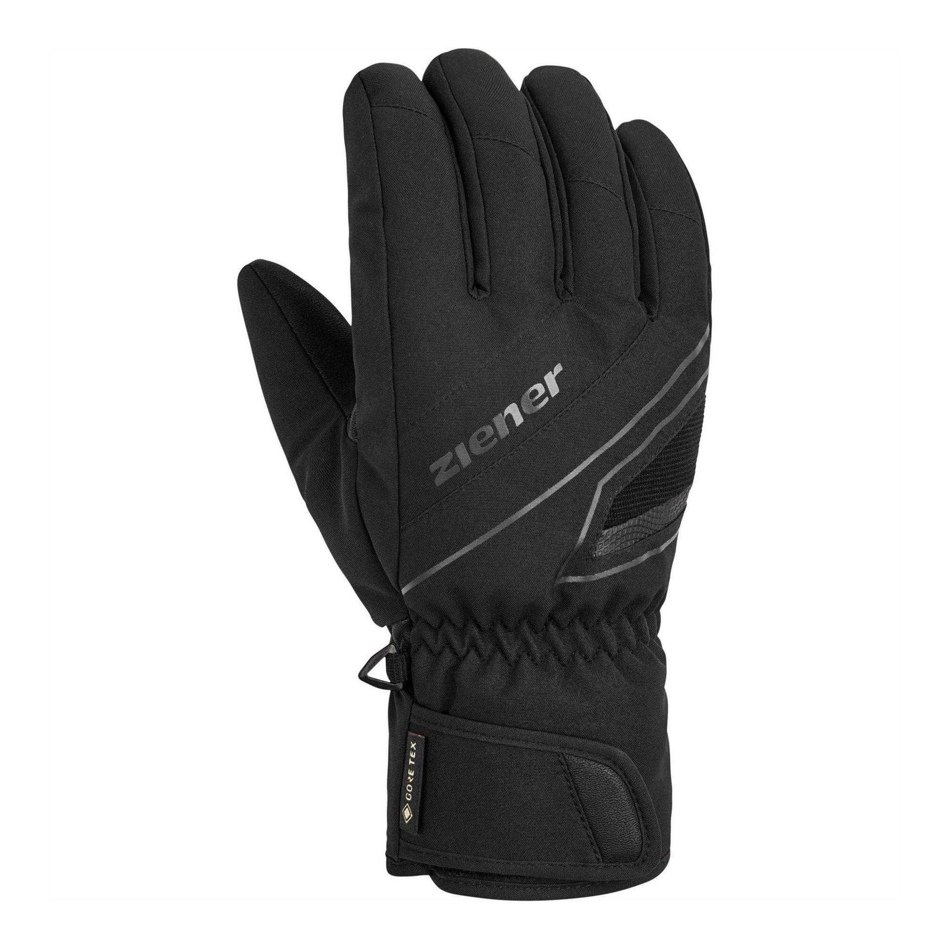 Black - Front - Ziener Mens GORE-TEX Ski Gloves