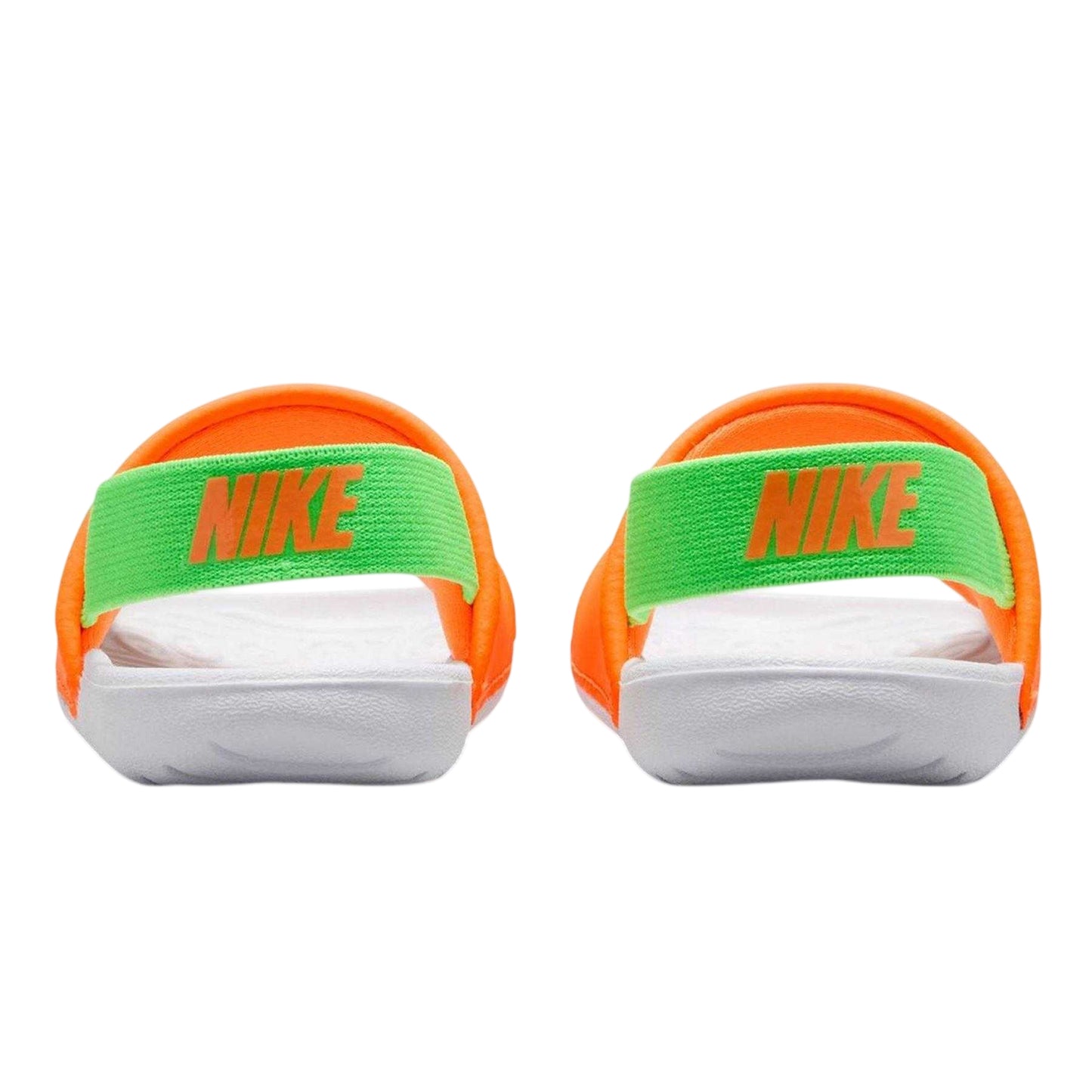 Orange-Hyper Pink - Back - Nike Childrens-Kids Kawa Single Strap Flat Sliders