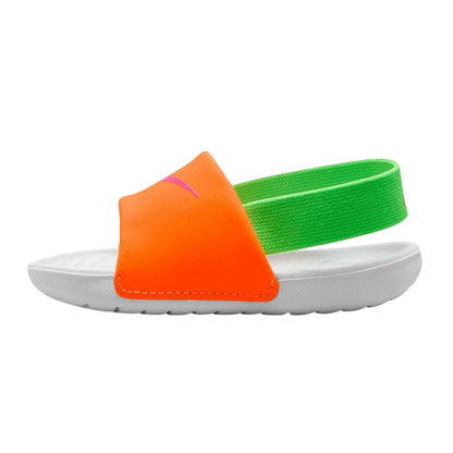Orange-Hyper Pink - Side - Nike Childrens-Kids Kawa Single Strap Flat Sliders