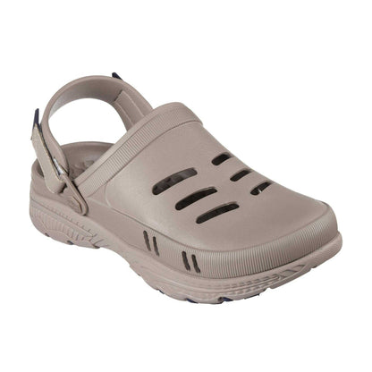 Taupe - Front - Skechers Mens Creston Clogs