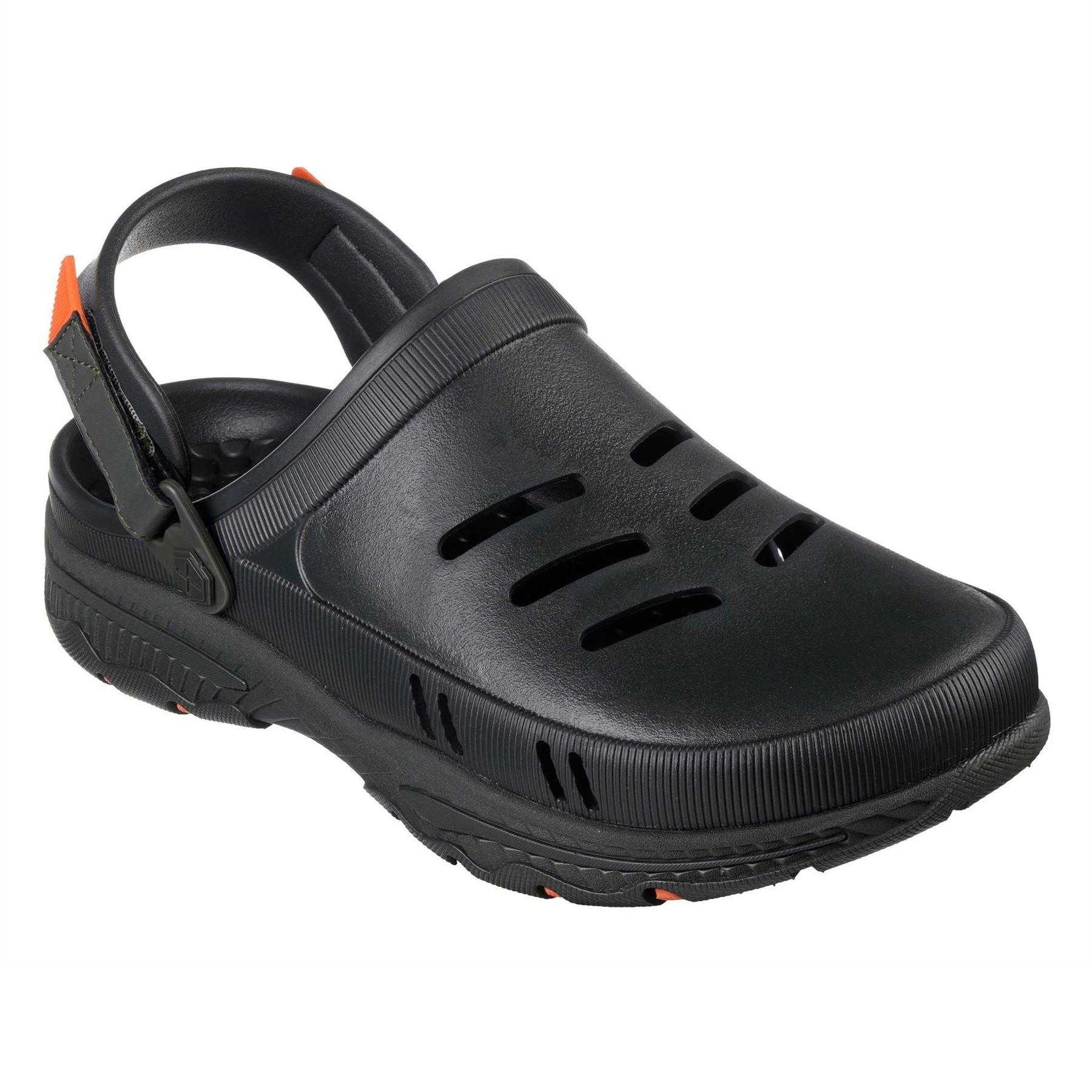 Black - Front - Skechers Mens Creston Clogs