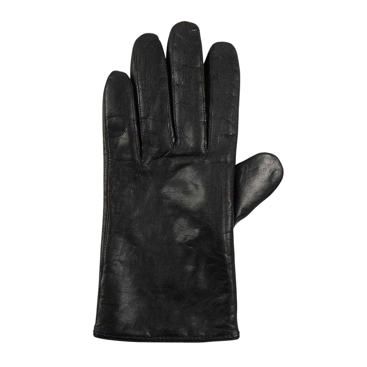 Black - Back - Boss Mens Gioli Leather Gloves