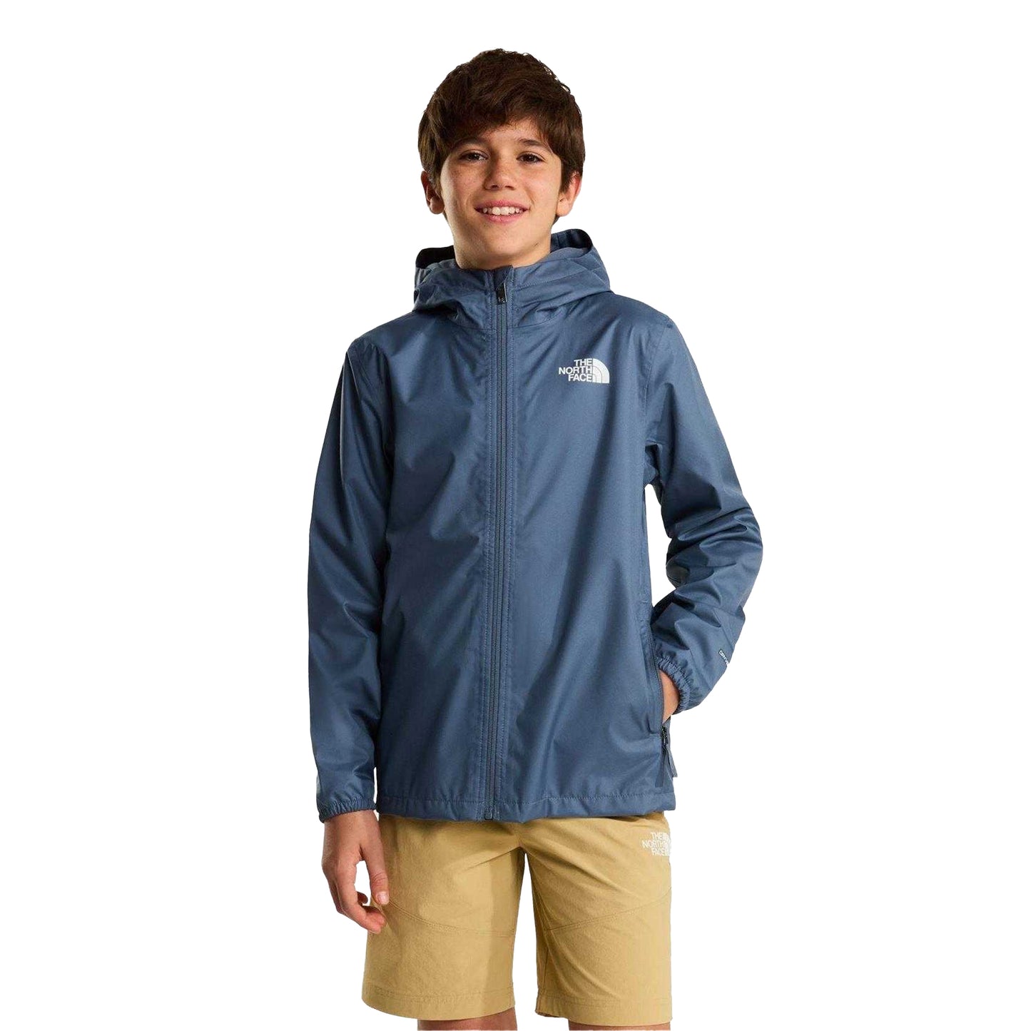 Granite Grey - Side - The North Face Childrens-Kids Zipline Raincoat