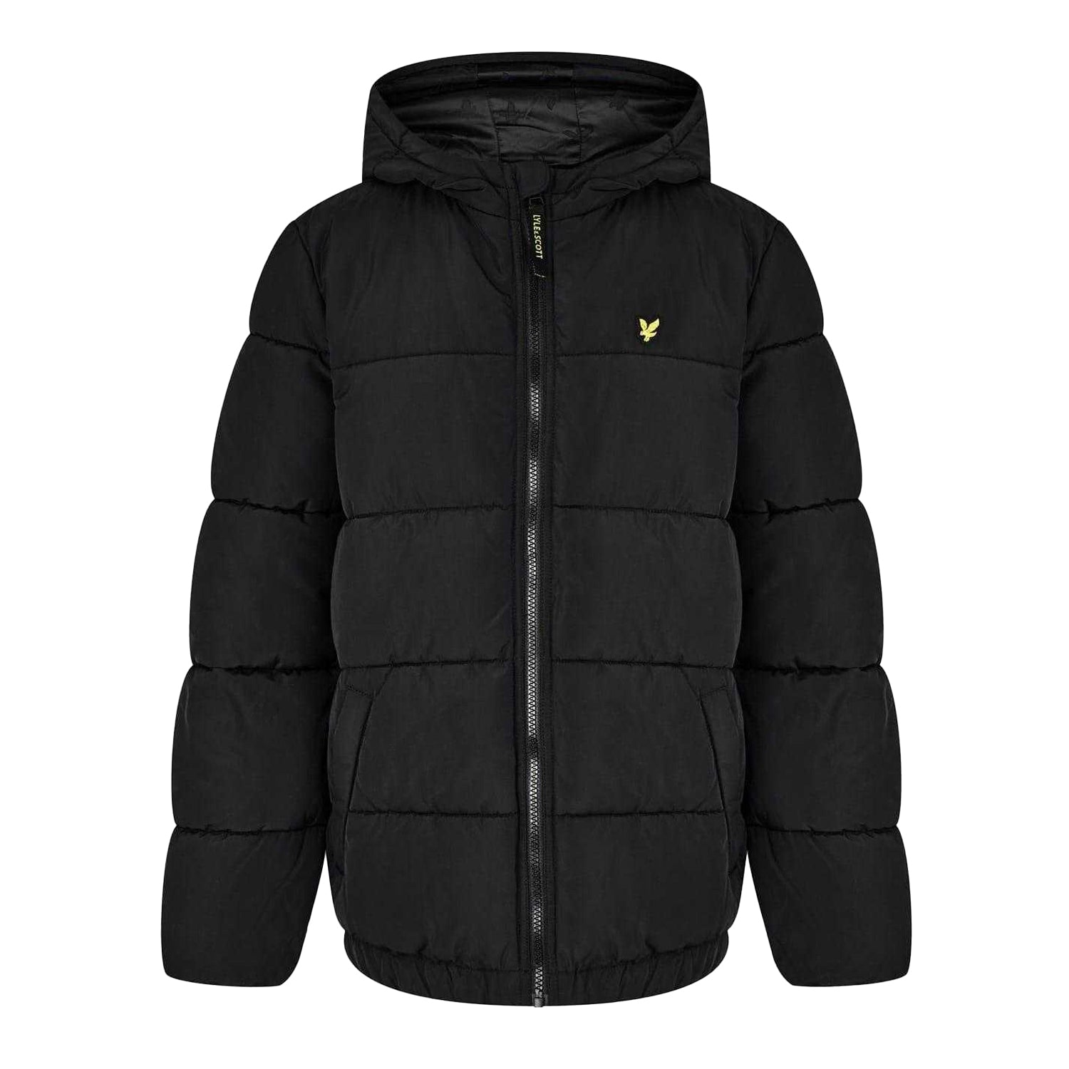 Black - Front - Lyle & Scott Childrens-Kids Quilted Puffer Jacket