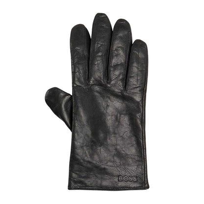 Black - Front - Boss Mens Gioli Lightweight Leather Everyday Gloves