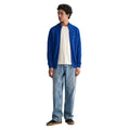 Blue - Lifestyle - Gant Mens Cotton Pique Zipped Cardigan