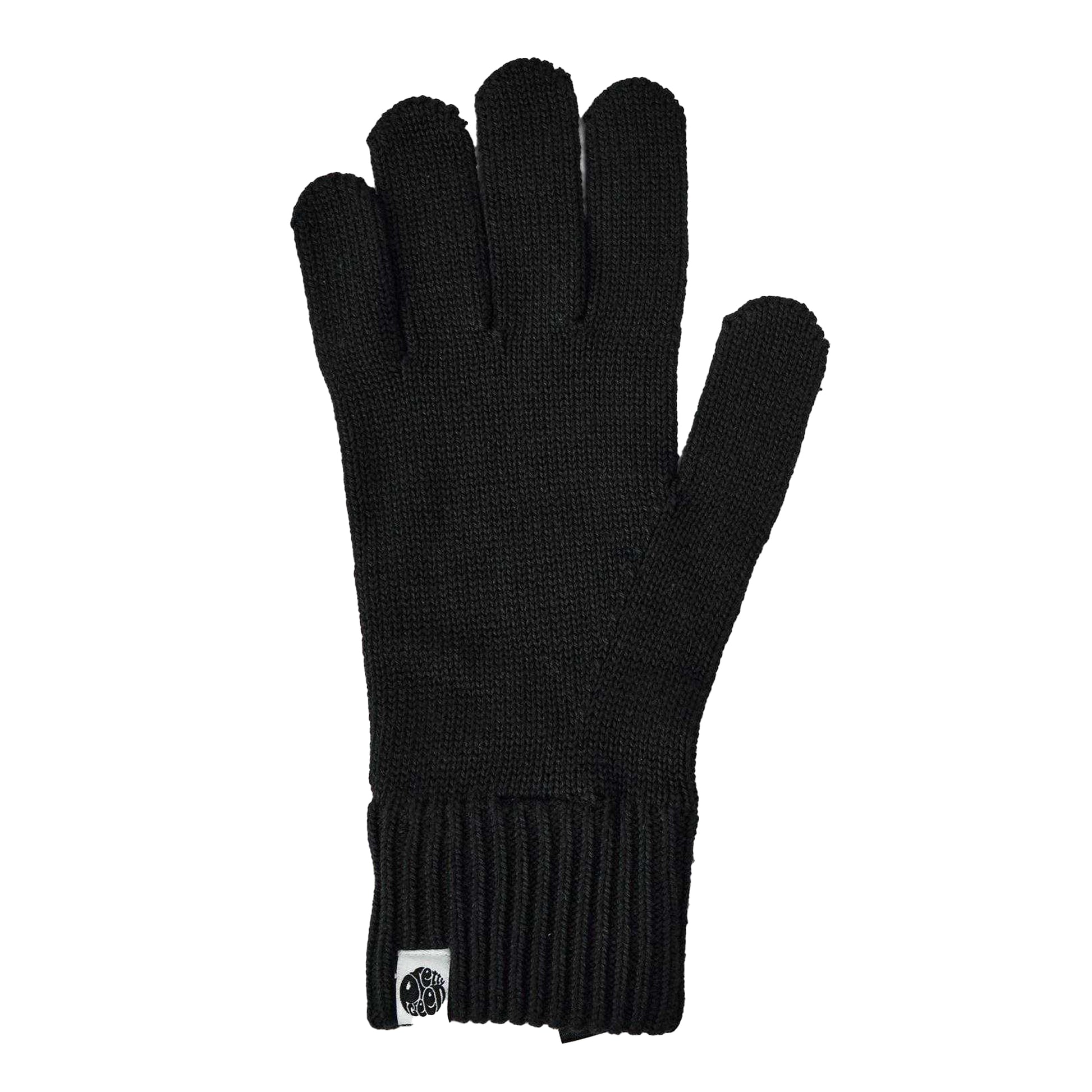 Black - Back - Pretty Green Mens Norbury Thermal Gloves