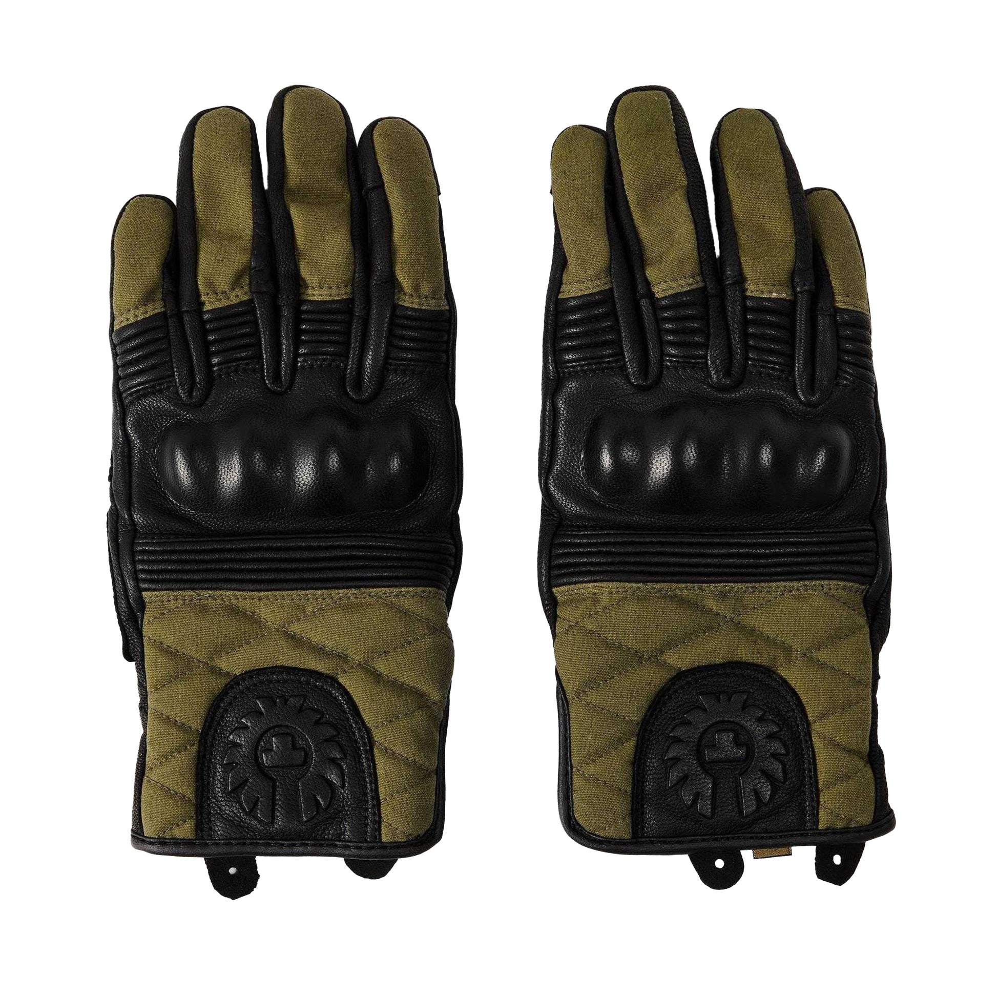 Black-Forest Green - Side - Belstaff Mens Hampstead Leather Gloves