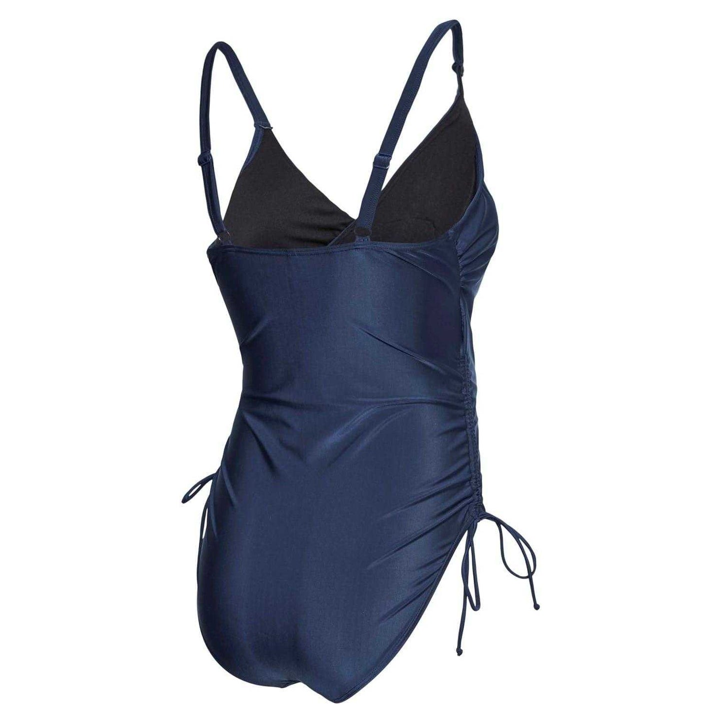 Navy Blazer - Back - Mamalicious Womens-Ladies Maternity One Piece Swimsuit